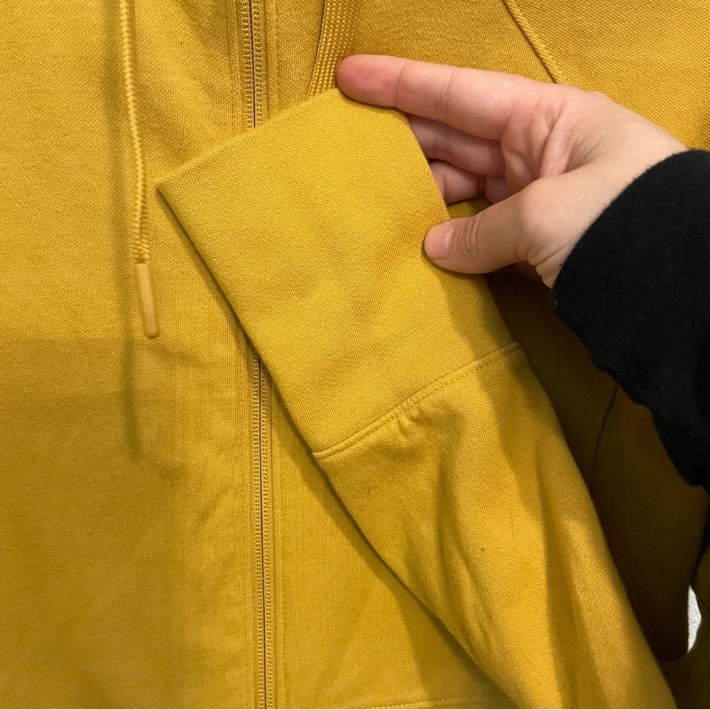 The North Face Mustard Yellow Zip Hoodie Jacket Women Small Outdoor - Picture 5 of 14